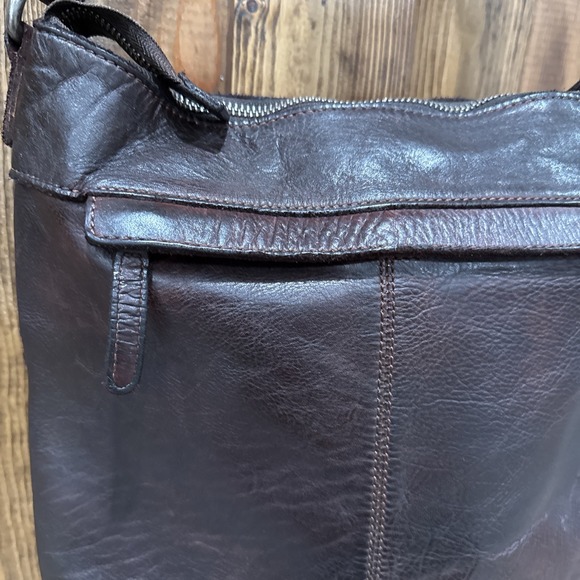 Vilenca Holland Crossbody Woven Tab‎ Brown Leather Purse Bag - Picture 7 of 11